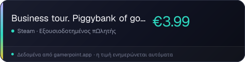 Business tour. Piggybank of gold