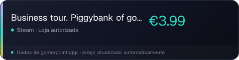 Business tour. Piggybank of gold