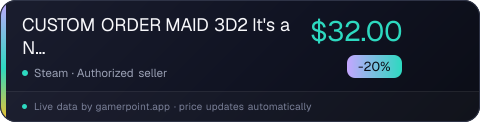 CUSTOM ORDER MAID 3D2 It's a Night Magic