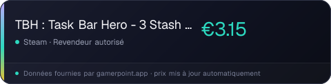 TBH : Task Bar Hero - 3 Stash Pack