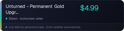 Unturned - Permanent Gold Upgrade