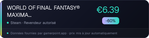 WORLD OF FINAL FANTASY® MAXIMA Upgrade